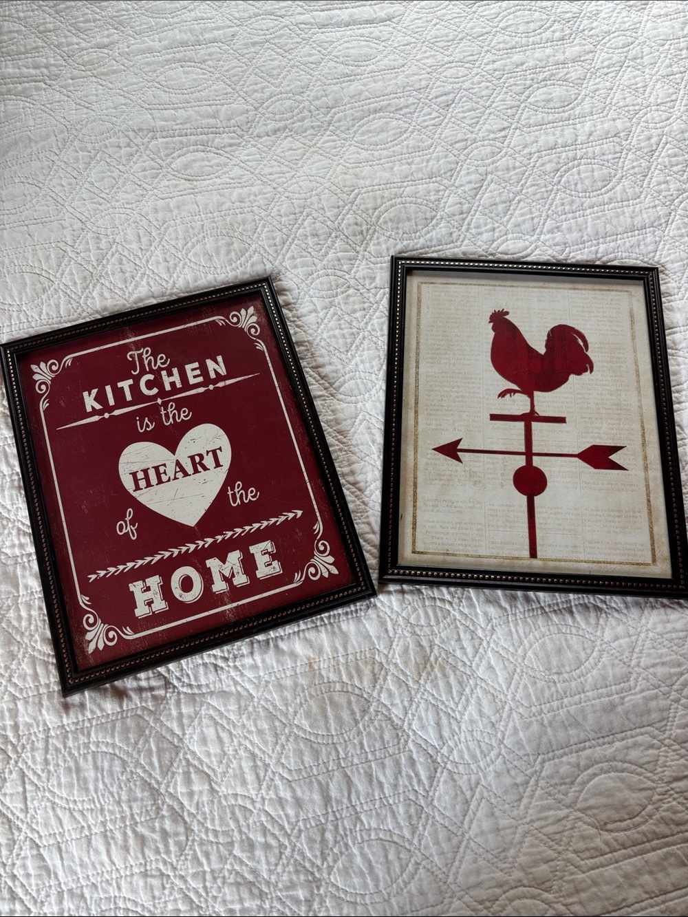 Farmhouse Red Kitchen Wall Art Set by